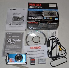 Pentax Optio W80 Waterproof 12MP Digital Camera 5X Wide Angle in box works vg