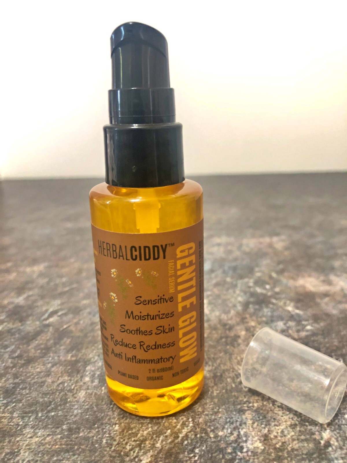 Gentle Glow face moisturizer serum - all natural plant based non tonic 2 fl oz 