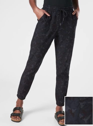 Athleta Farallon Stratum Camo Jogger 4 Petite 4p Navy Commute Travel for sale online | eBay
