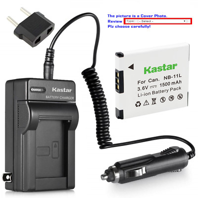 Kastar Battery Travel Charger for Canon NB-11L CB-2LD & Canon IXUS 147 Camera
