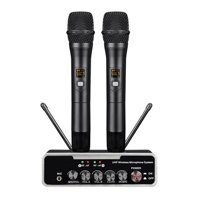 TZT X-6 UHF Wireless Microphone System with Two Cordless Microphones ot34