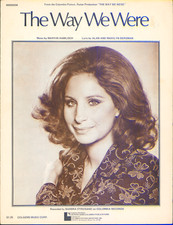 Sheet Music THE WAY WE WERE recorded by BARBARA STREISAND 1973