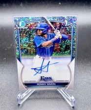2023 Bowman Chrome 1st Speckle Auto /299 Ronny Simon RAYS RC SP Refractor Prosp