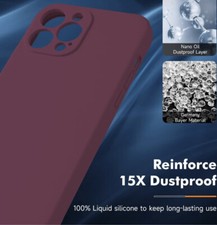 Liquid Silicone Mag Safe Case For Apple iPhone 14 Pro Max Wine Red
