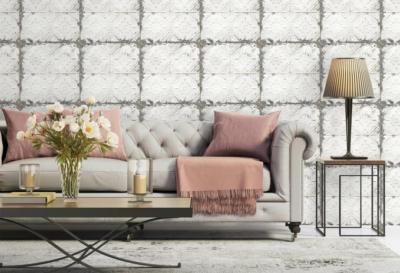 Vintage Rustic Peel And Stick Tin White Silver Metal Tile Ceiling