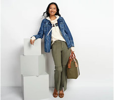 Peace Love World Contrast Garment Dyed Twill Pants-Rosemary-Plus 20 A367742