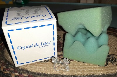 CRYSTAL DE LITES by Manon Medium Frog Austrian Parts American Hand Blown Crystal