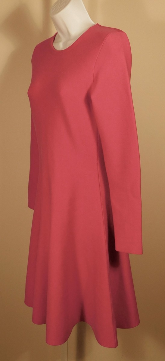 akris pink dress Fit-and-Flare Midi Dress in Cotton Organza peach / 6