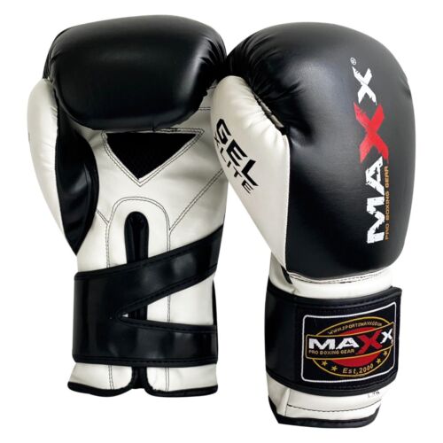 Boxing Gloves Punch Bag Training MMA Muay Thai KickBoxing Fight Sparring Tri BW - Picture 1 of 3
