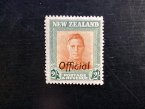 NZ 1938 GVI 2s Green/Brown Official MUH Plate 1, Watermark Sideways (A76)