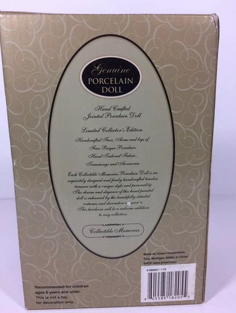 collectible memories genuine porcelain doll kmart