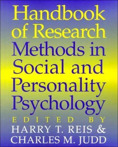 Handbook Research Methods Social Personality Psychol… Paperback 9780521559034 LN