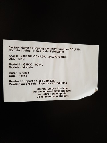 Gry Matter By Joe Mimran Black Three Drawer Cabinet- NO KEYS- Model# GMCC-00849 - Bild 11 von 12