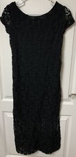 Xhilaration women's S /P lined lace dress black (read description)
