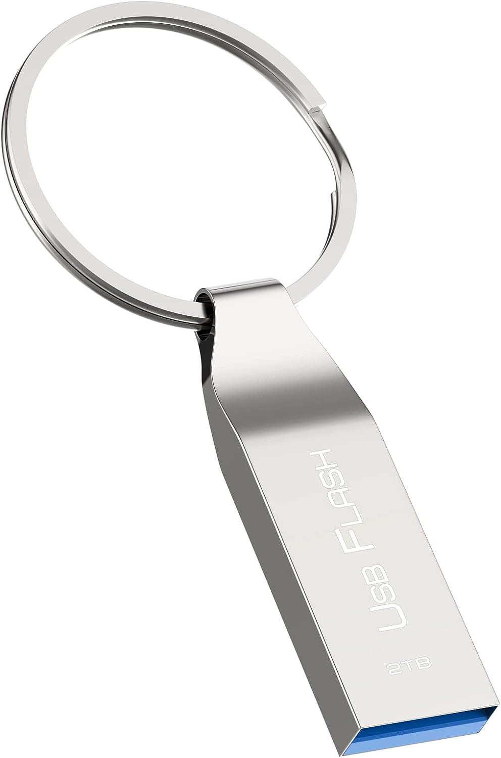 2TB USB Flash Drive with Keychain, 2000 GB Waterproof and Shockproof