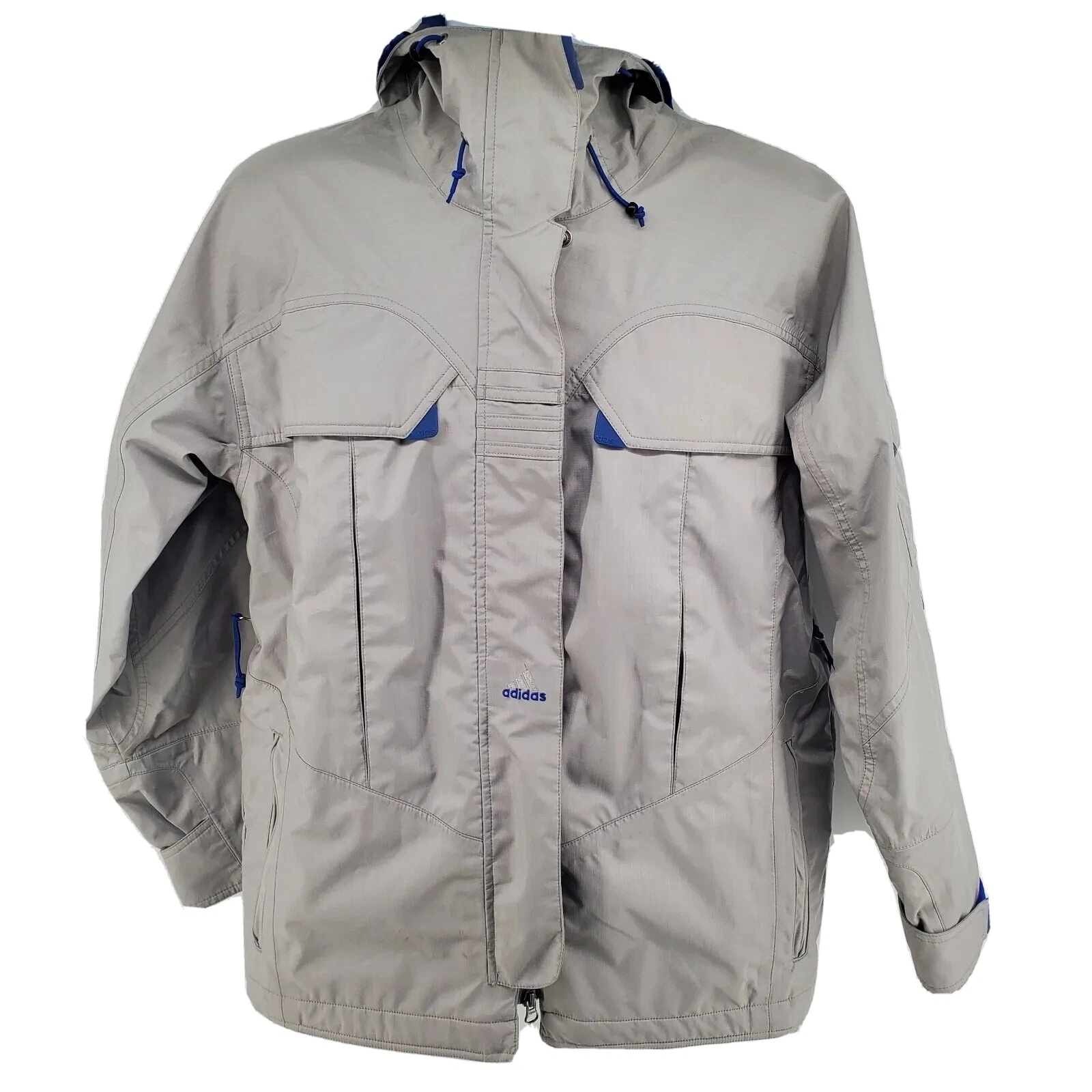 Adidas DAS Men’s Small Snowboarding Ski Full Zip Shell Snow Jacket Winter Gray