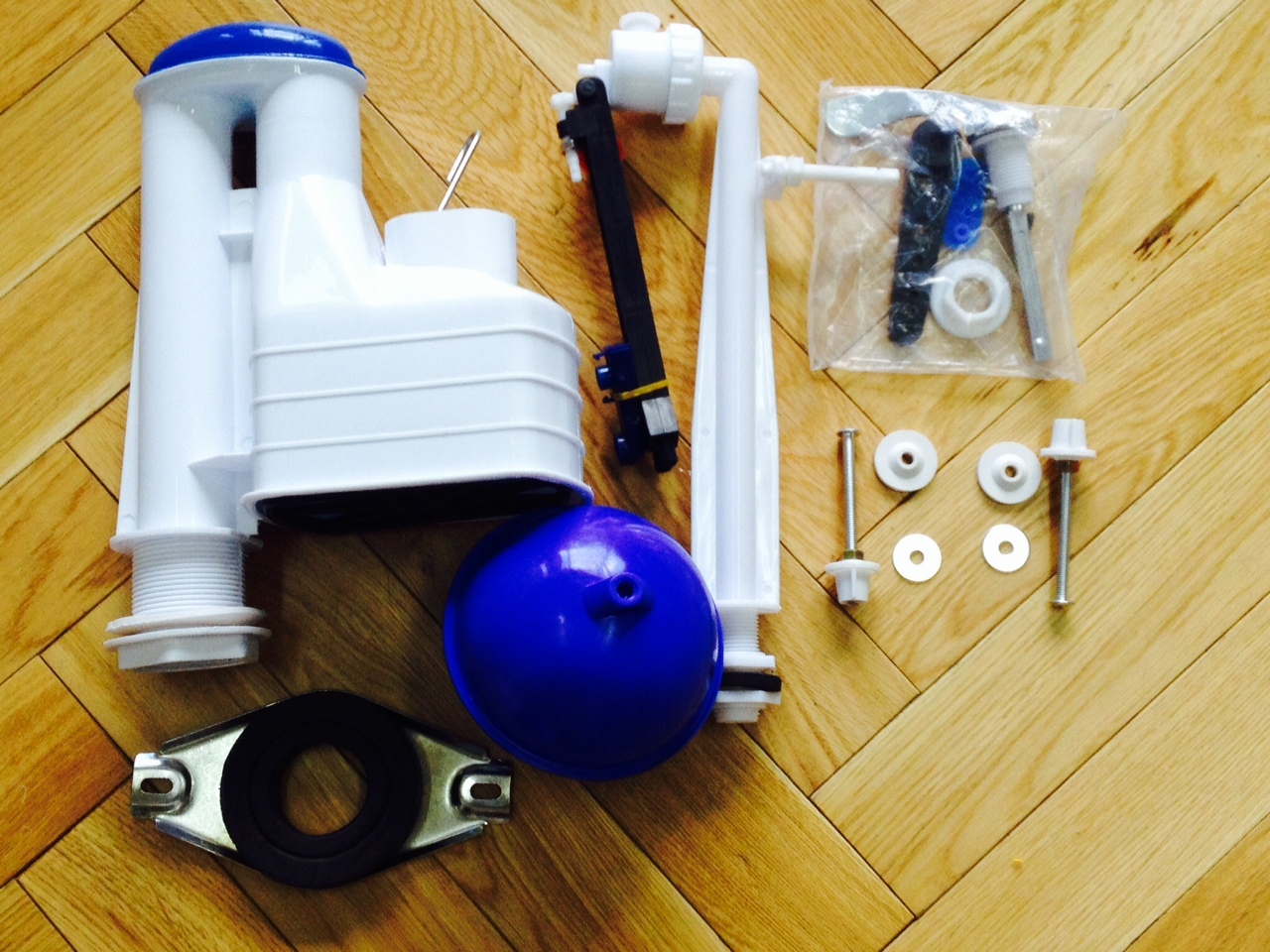 Toilet Close Coupled Fittings Pack for Cistern Lever Syphon Ballvalve