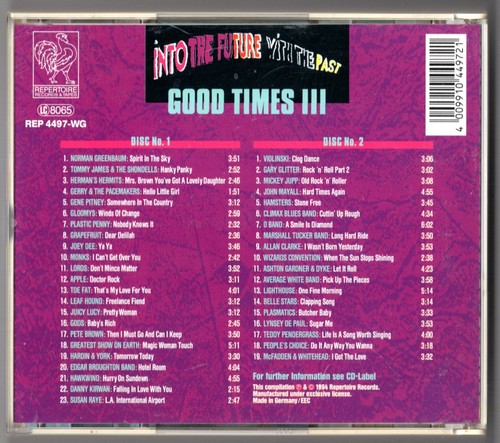 Great Rock & Pop 1961-1990 Vol 3 GOOD TIMES 2 CDs Repertoire # REP 4497-WG - Picture 2 of 3