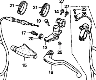 Рычаги поворотного тормозного сцепления для HONDA CR80RB/CR85RB Expert CR125R CR250R CR500R - Изображение 4 из 4