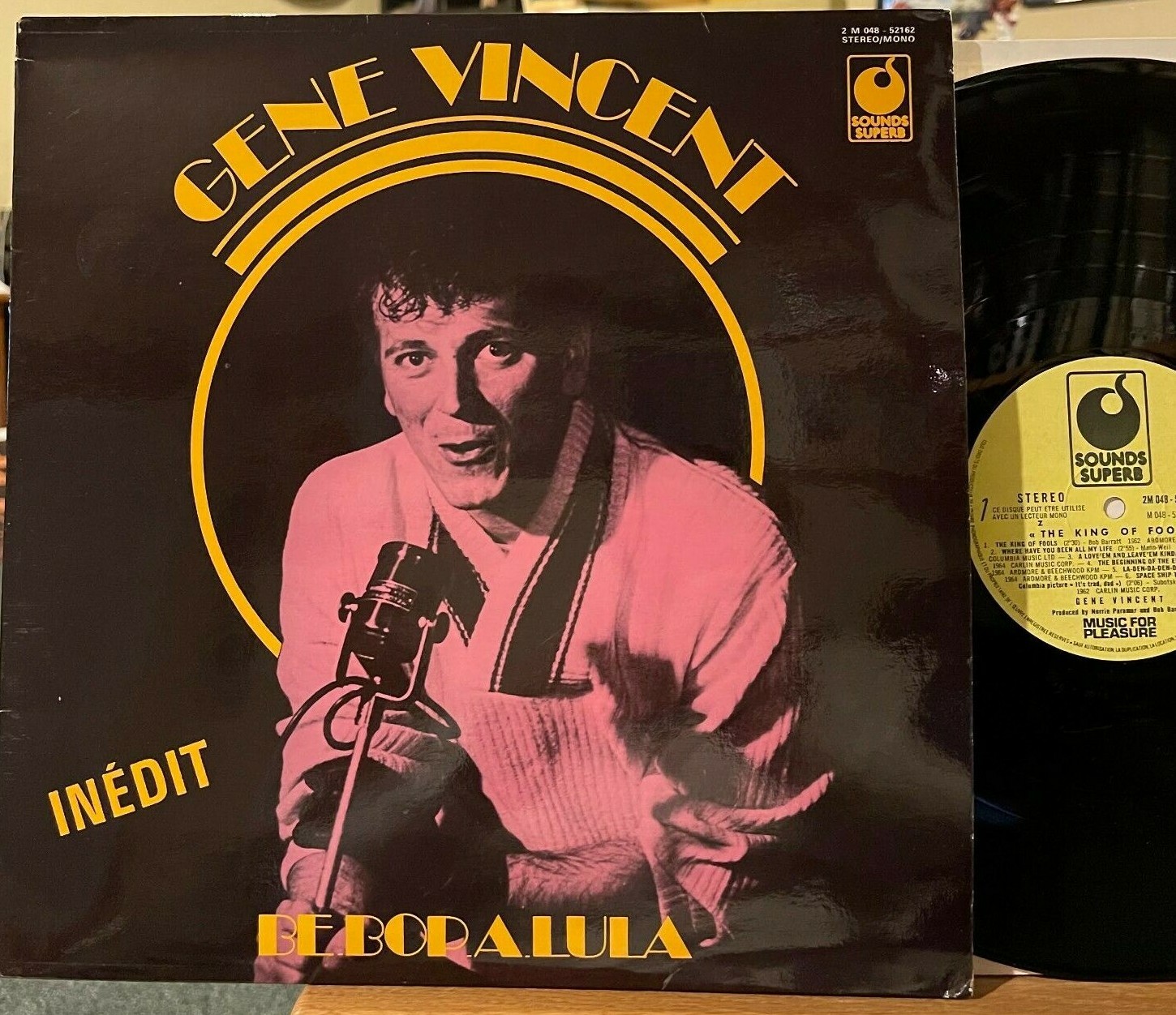 Gene Vincent Be-Bop-A-Lula (Inédit) Vinyl LP French Import Near Mint 1976 MFP