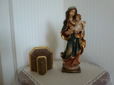 Muttergottes mit Kind, inkl. Sockel, Holz, Südtirol, Schnitzerei, Madonna