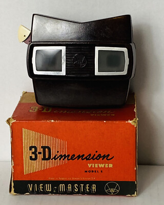 Vintage Sawyers Model E - View-Master 3-Dimensional Viewer Bakelit in Box GC