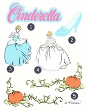 Cinderella Printed Die Cut Image(s)- U choose style, Scrapbooking, Greeting Card