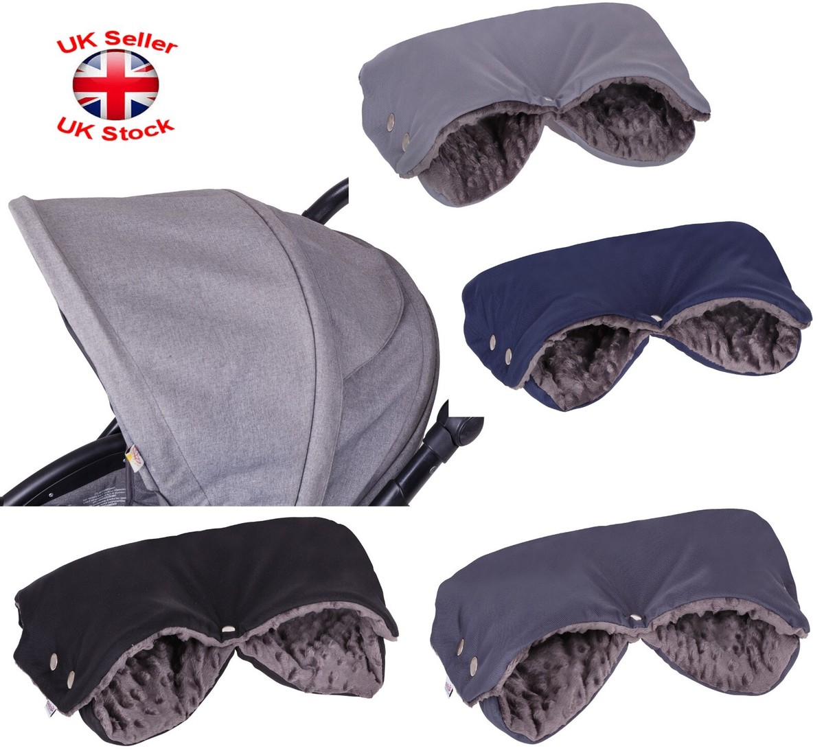 Universal Cotton PLUSH HAND WARMER MUFF Warmer Buggy Pushchair