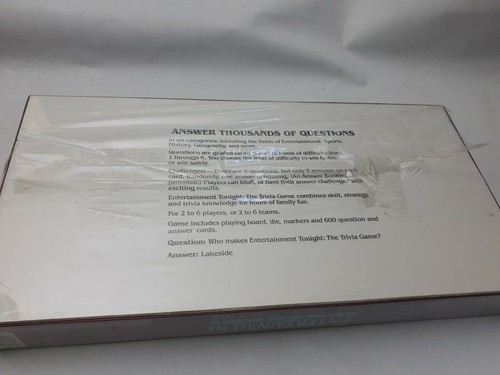 Vintage Entertainment Tonight The Trivia Game 1984 Board Game Sealed Rare! - Picture 8 of 12