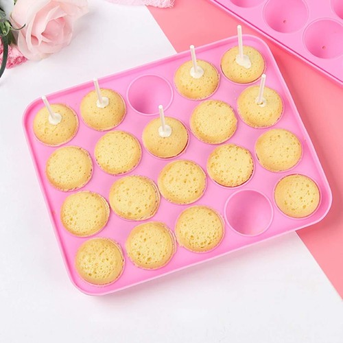 2 Pack Silicone Cake Pop Molds 20-Cavity for Lollipops Candy Cupcakes - Picture 6 of 8