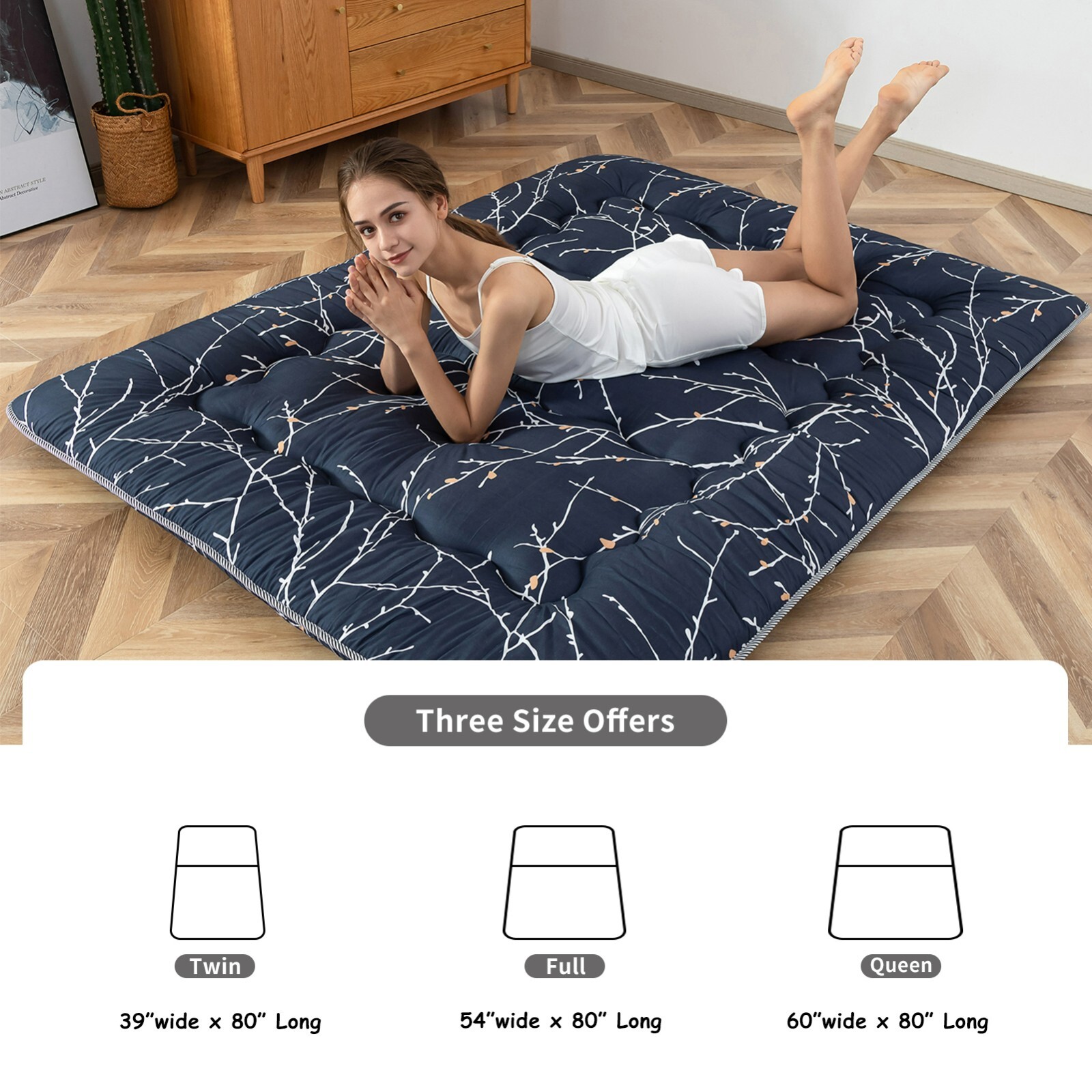 MAXYOYO Printed Folding Japanese Futon Mattress eBay