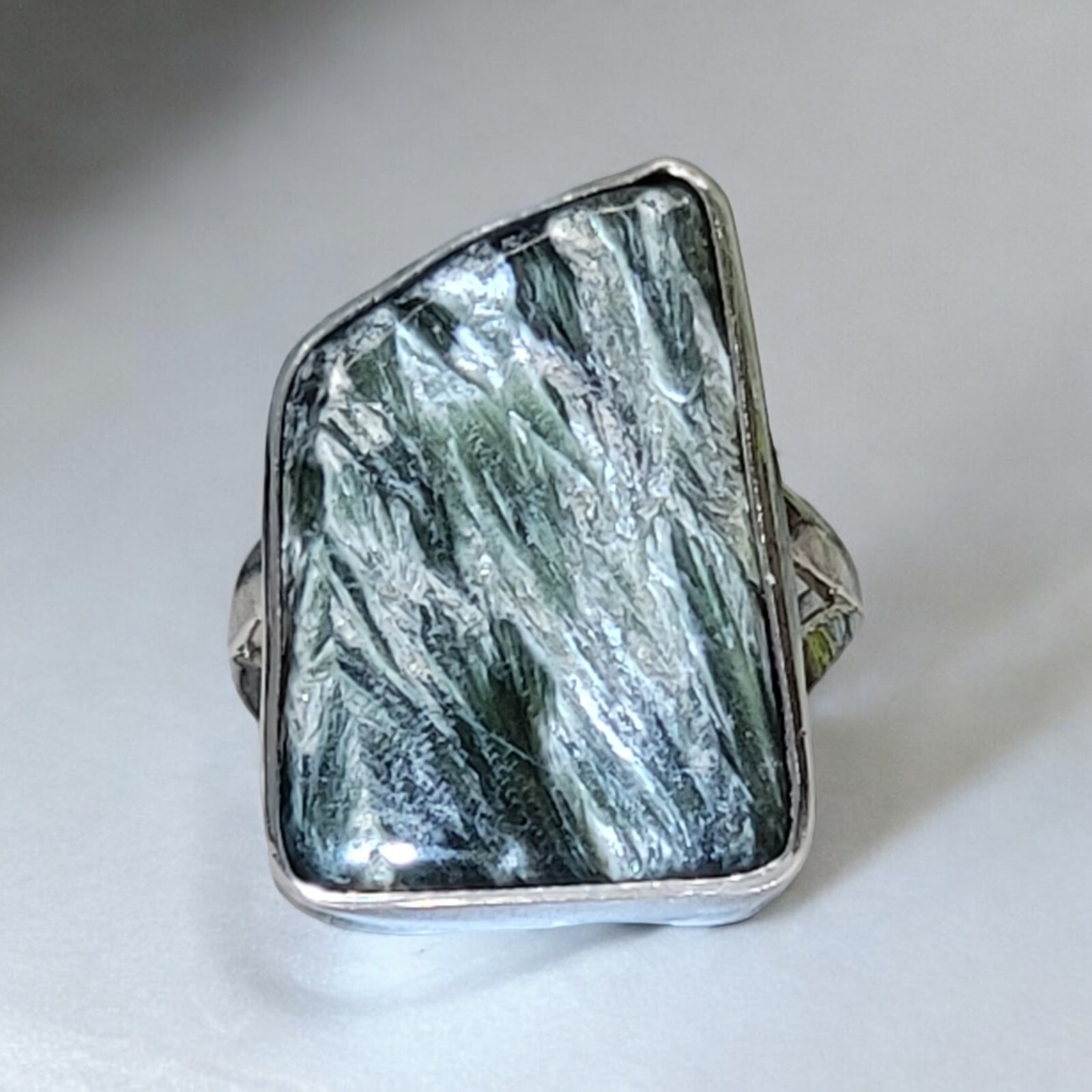 Signed D.D BACA Native Large Natural Seraphinite … - image 1