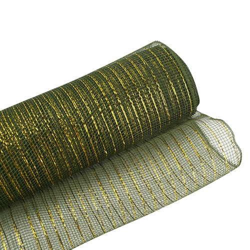 10 Yards Christmas Metallic Mesh Ribbon Deco DIY Wreath Xmas Tree Gift Wrap - Picture 32 of 32