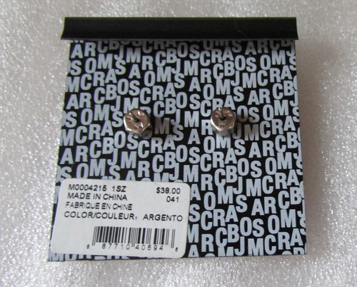 Marc Jacobs Post Earrings Lost and Found Keys Argento Silver Tone New $38 - Picture 9 of 10
