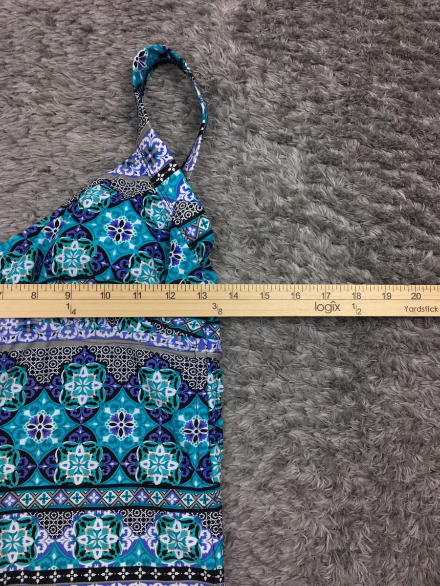 オーシャンママ‼︎ 24th & Ocean Tankini Swim Suit Womens Size Small Blue Nylon