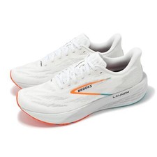 Brooks Launch 11 White Oyster Orange Men Road Running Jogging Shoes 1104501D-153