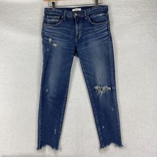 Moussy Vintage Jeans Womens Size 28 Blue Glendale Skinny Distressed Medium Wash