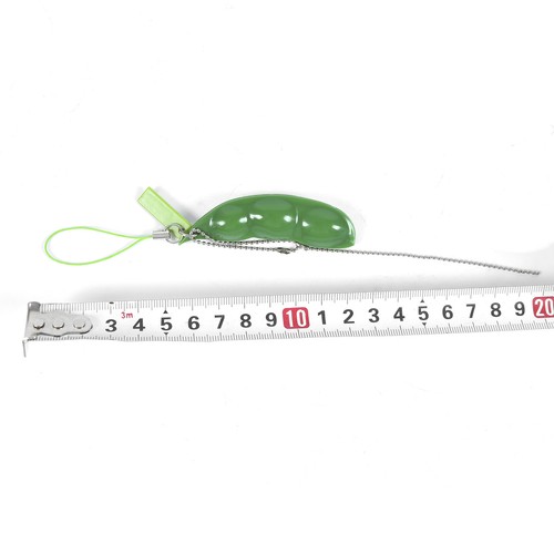 1X Creative Extrusion Pea Bean Soybean Edamame Stress Relieve Toy Keychain - Picture 6 of 16