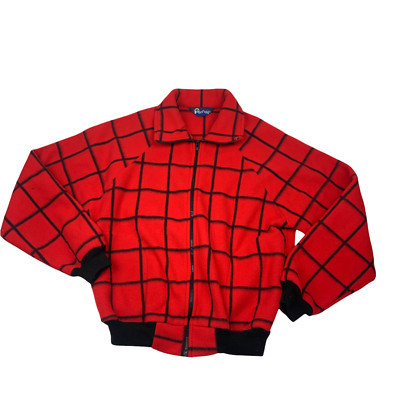 Penfield Polar fleece men's jacket red plaid made use Size L