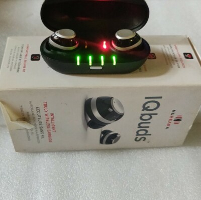 Nuheara IQbuds NU317 Intelligent Truly Wireless Earbuds Used With