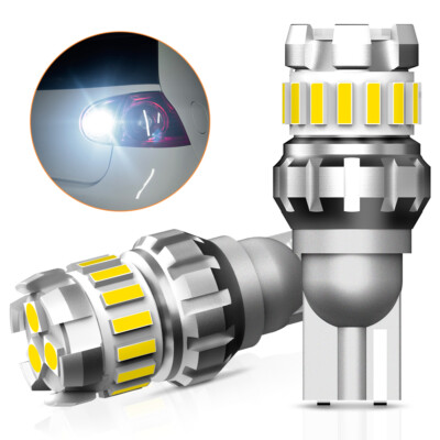 2PCS LED Reverse Backup Light Bulb 2400LM 6500K Super Bright T15 T16 W16W White