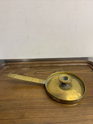 Jugendstil Messing Kerzenständer / Kammerständer / großer Griff