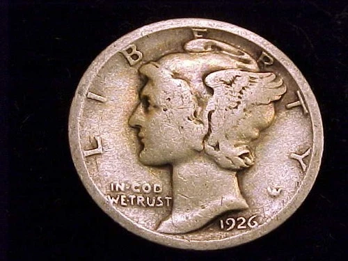 1926-S Mercury Dime, Good Grade.