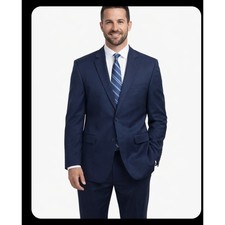 Ralph Lauren LAUREN Navy Blue Wool Suit