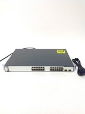 Cisco Catalyst 3750 Series WS-C3750-24TS-S Ethernet Switch w/ Rack Ears, WORKING