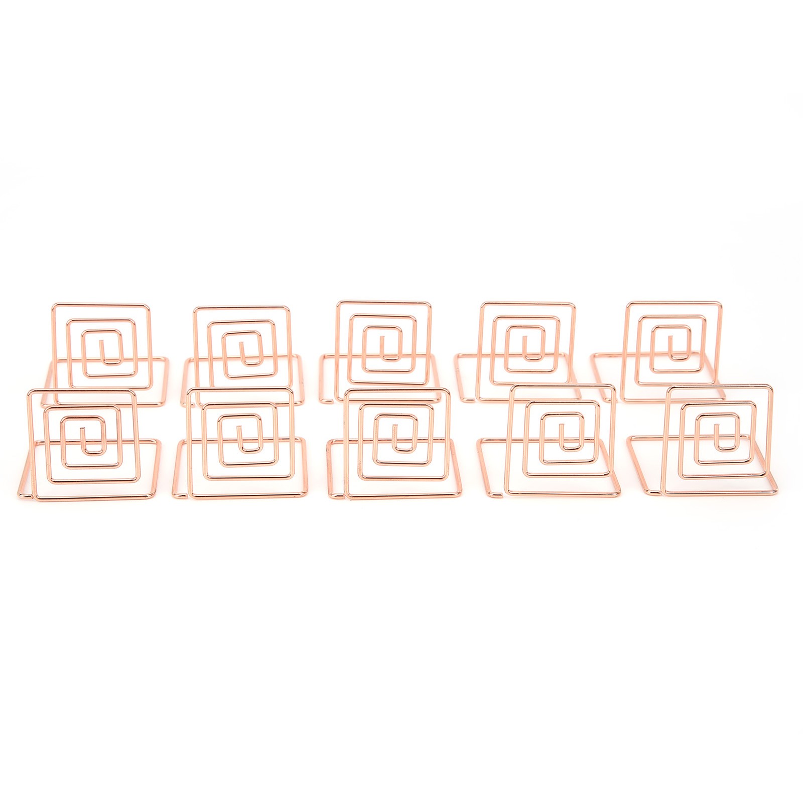 `10Pcs Business Card Holder Mini Cute Metal Desktop Message Display Stand