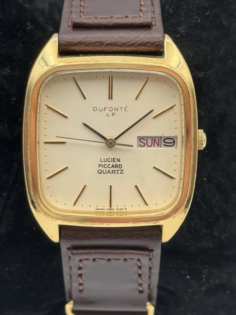 Lucien Piccard Swiss Quartz Tank Orange Crystal Bezel Womens Watch New Battery Lucien Piccard Stainless Steel Case Women Wristwatches for  main image 4