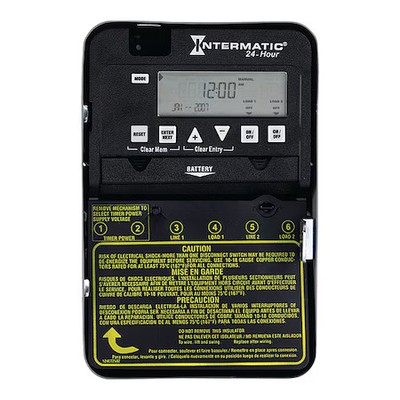 Intermatic Et1125c Electronic Timer, 24 Hr, Spst