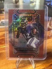 2021 Panini Select Rashod Bateman 255 Red Disco Prizm 8/49 Rc Rookie Ravens Sp