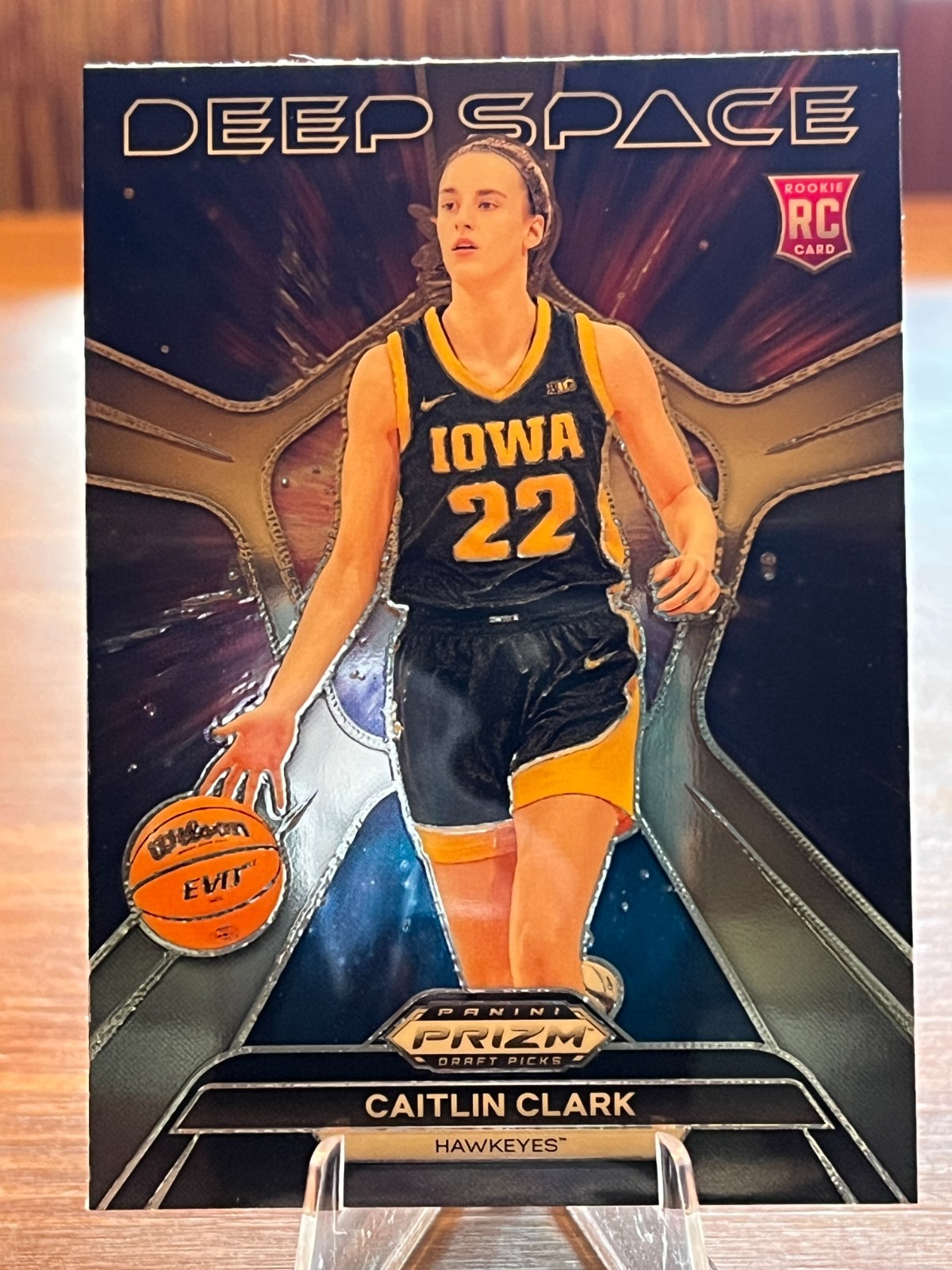 2024 Panini Prizm Draft Picks #8 Caitlin Clark Deep Space [RC] Iowa Hawkeyes